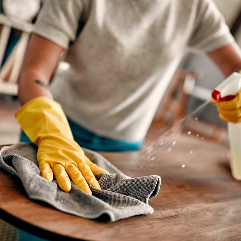 cleaning a surface and housekeeping